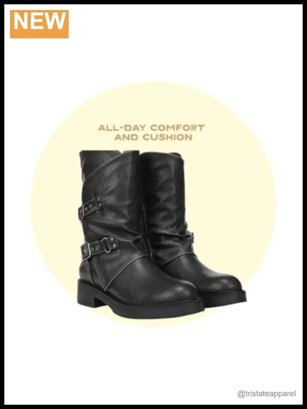 Women's Faux Leather Moto Bootie Ankle Boots Side Zip Block Heel